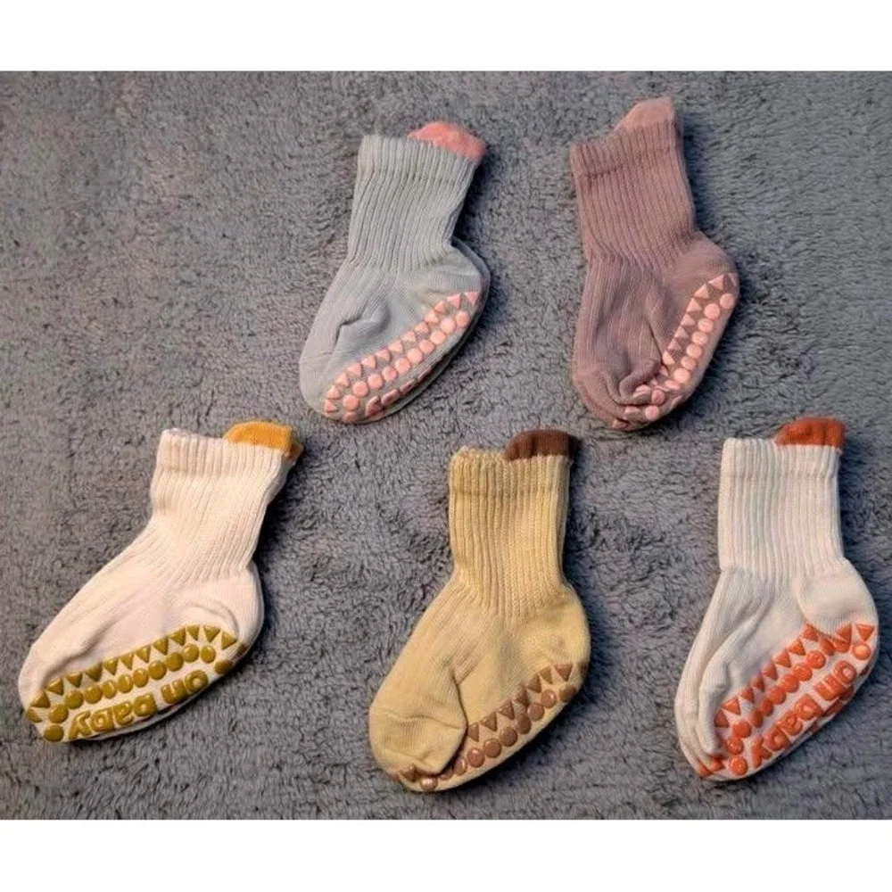 Baby Toddler Non-Slip Grip Ankle Socks Variety Pack Size 12-24M~New Open Package